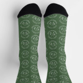 Persoonlijk golf monogram patroon groen sokken (Top)