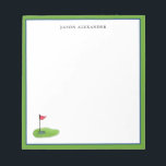 Persoonlijk Golf Notitieblok<br><div class="desc">Fun & Preppy Golf-liefhebbers,  gepersonaliseerd notitiepad</div>