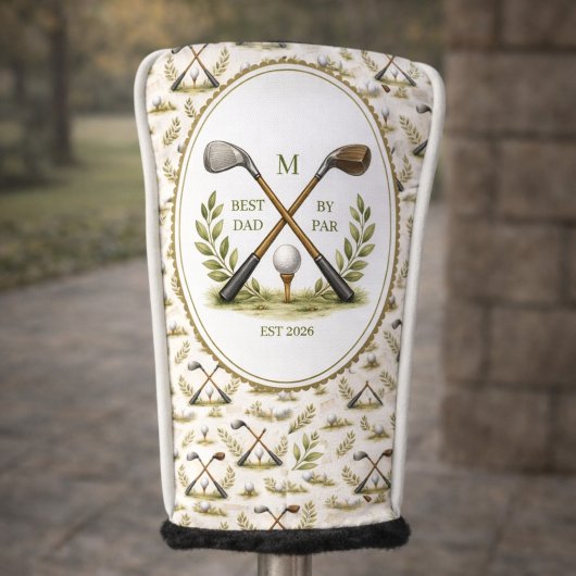 Persoonlijk Golf Papa Beste Door Par Monogram Golfheadcover