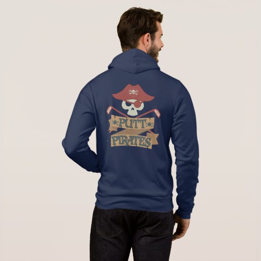 Persoonlijk Golf Putt Pirates Golfing Hobby Hoodie (Achterkant volledig)
