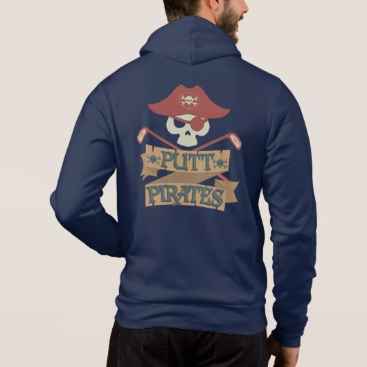 Persoonlijk Golf Putt Pirates Golfing Hobby Hoodie (Achterkant)