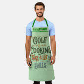 Persoonlijk golf thema schort - koken BBQ cadeau (Gedragen)