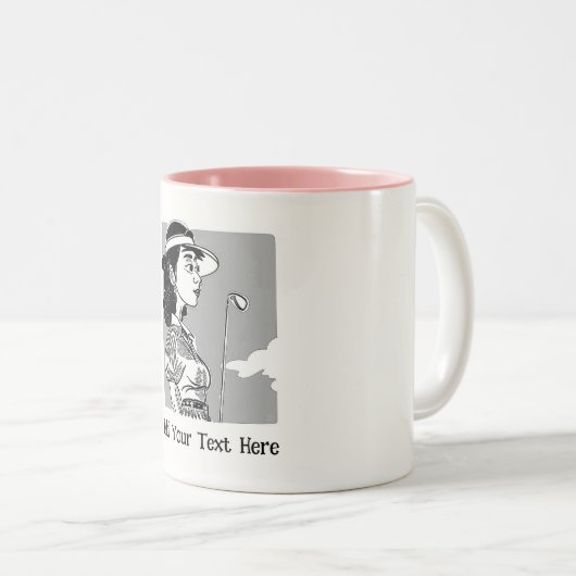 Persoonlijk Golf Tweekleurige Koffiemok (Voorkant rechts)