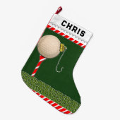 Persoonlijk golf vakantiegeschenk grote kerstsok (Voorkant (Hangend))