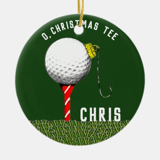 Persoonlijk golf-verzamelobject keramisch ornament (Voorkant)