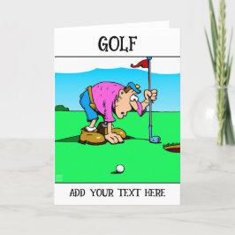 Persoonlijk Golf-Wenskaart Feestdagen Kaart