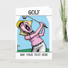Persoonlijk Golf-Wenskaart Feestdagen Kaart