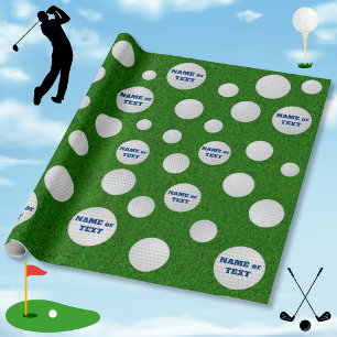 Persoonlijk Golf-wrappingpapier voor hem of haar Cadeaupapier