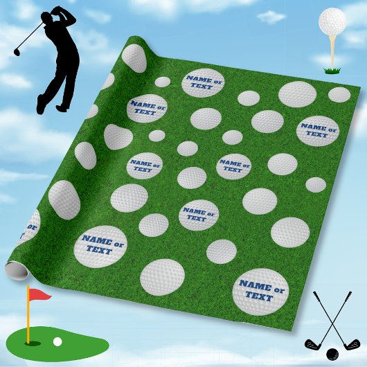 Persoonlijk Golf-wrappingpapier voor hem of haar Cadeaupapier
