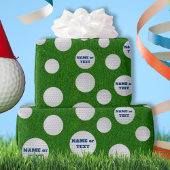 Persoonlijk Golf-wrappingpapier voor hem of haar Cadeaupapier