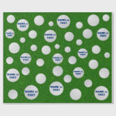 Persoonlijk Golf-wrappingpapier voor hem of haar Cadeaupapier (Vlak)