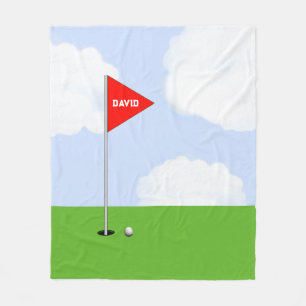 Persoonlijk golfcadeau fleece deken