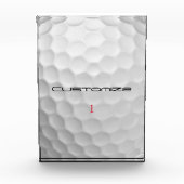 Persoonlijk golfcadeau met eigen naam en nummer fotoblokken (Voorkant)