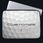 Persoonlijk golfcadeau met eigen naam en nummer laptop sleeve<br><div class="desc">Op zoek naar het ultieme cadeau voor golfers? FORE!</div>