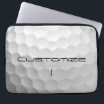 Persoonlijk golfcadeau met eigen naam en nummer laptop sleeve<br><div class="desc">Op zoek naar het ultieme cadeau voor golfers? FORE!</div>