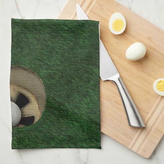 Persoonlijk golfcadeau verzamelobject theedoek (Quarter Fold)