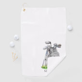 Persoonlijk golfer monogram golfhanddoek (Insitu)