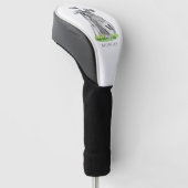 Persoonlijk golfermonogram golfheadcover (Schuin)