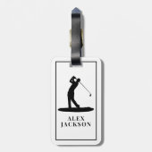 Persoonlijk golfmonogram - voeg uw logo toe bagagelabel (Achterkant verticaal)