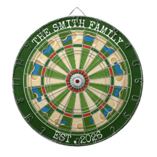 Persoonlijk golfstijl familie dartbord EST 2026