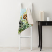 Persoonlijk Gorillachimpansee Oerwoud Monogram Sherpa Deken (In situ)