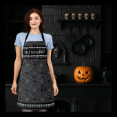 Persoonlijk gothic schedel- en spinnenweb schort