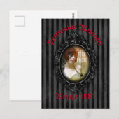 Persoonlijk gotisch kader met spin briefkaart (Voorkant / Achterkant)