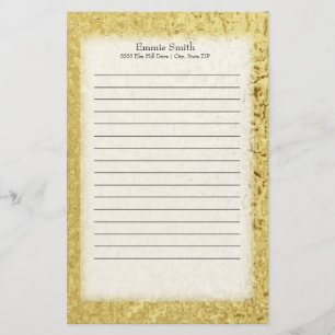Persoonlijk goud en wit briefpapier