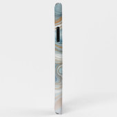 Persoonlijk goud tealblauwe marmeren kunstpatroon Case-Mate iPhone case (Achterkant/rechts)