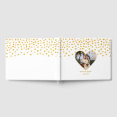 Persoonlijk goudconfetti op wit gastenboek (Volledig)