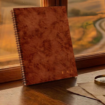 Persoonlijk gouden amber monogramnotitieboek
