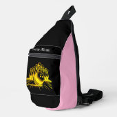 Persoonlijk gouden bowlingteamontwerp sling bag (Rechterhoek)