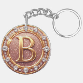 Persoonlijk Gouden Initiaal B Cadeau Voor Bruid Sleutelhanger