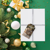 Persoonlijk gouden kerstcadeau cadeaulabel