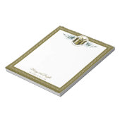 Persoonlijk gouden kerstcadeau notitieblok (Linkerzijde)