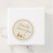Persoonlijk gouden kerstgeschenk bedankjes labels (In situ)