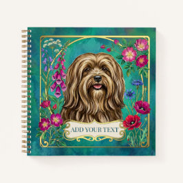 Persoonlijk gouden Lhasa Apso-notitieboek Notitieboek