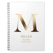 Persoonlijk Gouden Monogram | Wit Notitieboek (Voorkant)