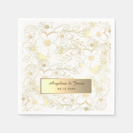 Persoonlijk Gouden Trouwfeest Servet