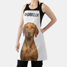 Persoonlijk gouden Vizsla-hondenfoto-schort