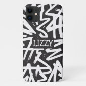 Persoonlijk Graffiti Naam Patroon — Aangepast Sted Case-Mate iPhone Case (Achterkant)