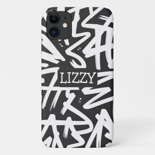 Persoonlijk Graffiti Naam Patroon — Aangepast Sted Case-Mate iPhone Case (Achterkant)