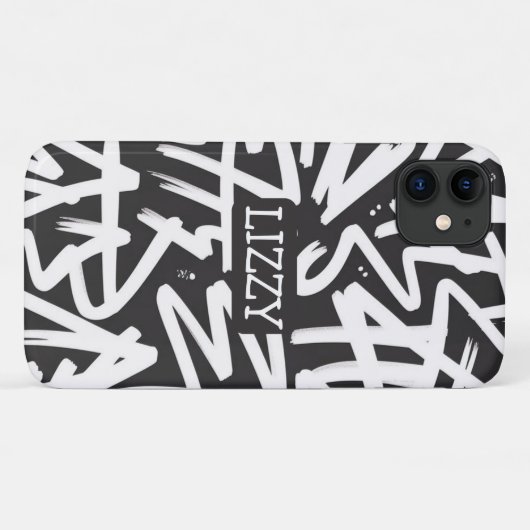 Persoonlijk Graffiti Naam Patroon — Aangepast Sted Case-Mate iPhone Case (Achterkant (horizontaal))
