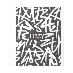 Persoonlijk Graffiti Naam Patroon — Aangepast Sted Notitieblok