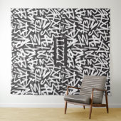 Persoonlijk Graffiti Naam Patroon — Aangepast Sted Wandkleed (In Situ (horizontaal))
