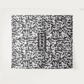 Persoonlijk Graffiti Naam Patroon — Aangepast Sted Wandkleed (Voorkant (horizontaal))