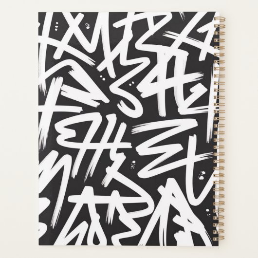 Persoonlijk Graffiti Naam Patroon — Aangepast Urba Planner (Achterkant)