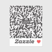 Persoonlijk Graffiti Naam Patroon — Aangepaste Ste Sticker (Vel)