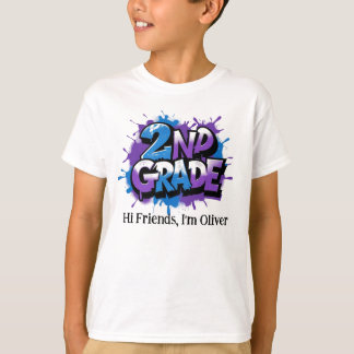 Persoonlijk Grafisch Kinder T-shirt - Terug naar S