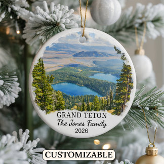Persoonlijk Grand Teton National Park, Wyoming Keramisch Ornament